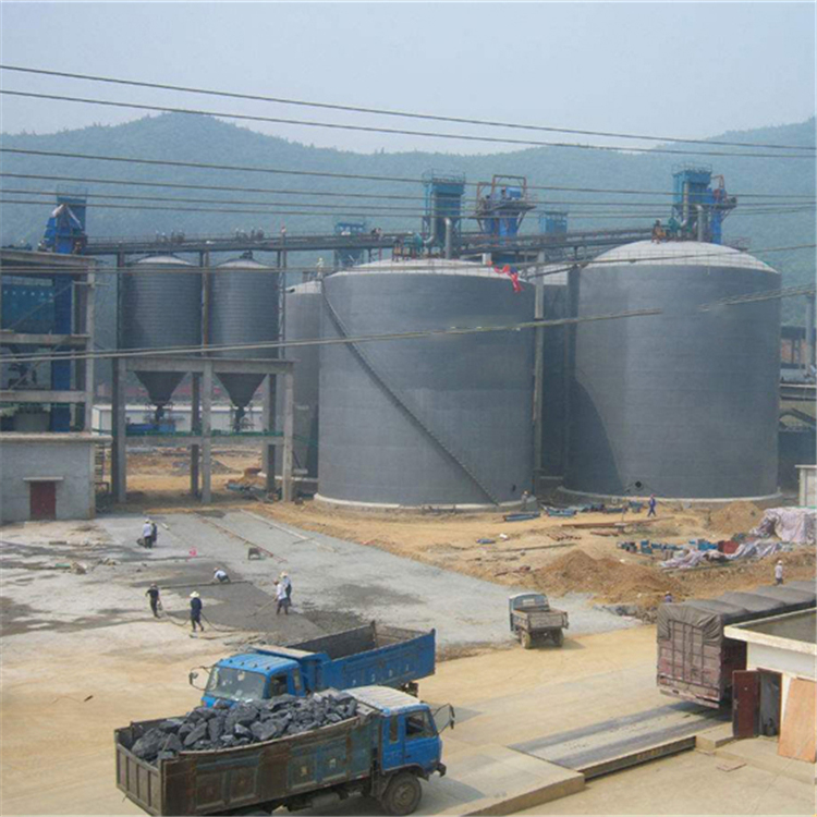 拉萨水泥钢板仓2座3000吨青岛项目进入施工
